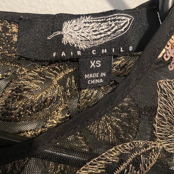 Gold and bronze sequin top - Picture 3 of 4